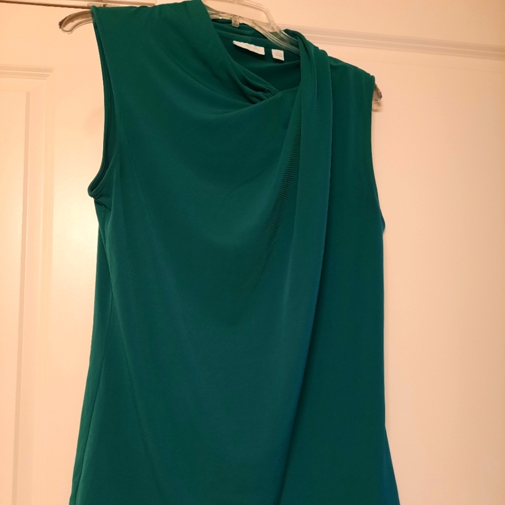 Hunter Green sleeveless blouse